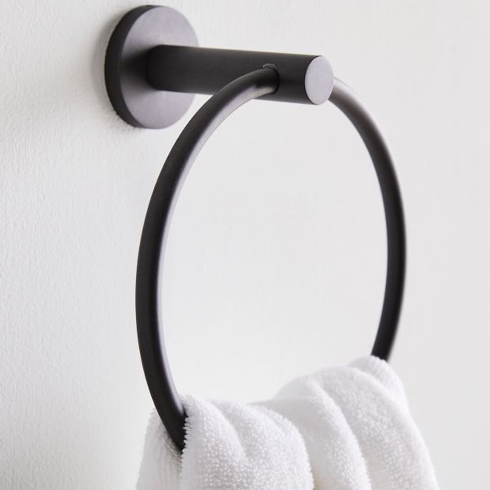 Set 2 pcs. Williams - Sonoma / West Elm modern overhang Tower Ring . Bla… - Picture 6 of 6